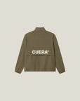 Cuera Active Cuera Track Jacket in Army, flat lay back view