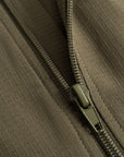 Cuera Active Cuera Track Jacket in Army, zip and pocket detail