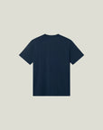 Cuera Active WPC Light Weight T-Shirt in Navy, flat lay back view
