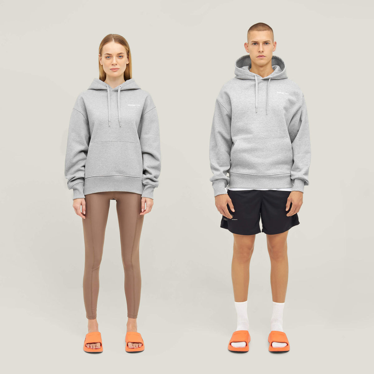 Relaxed Heavy Offcourt Hoodie - Grey