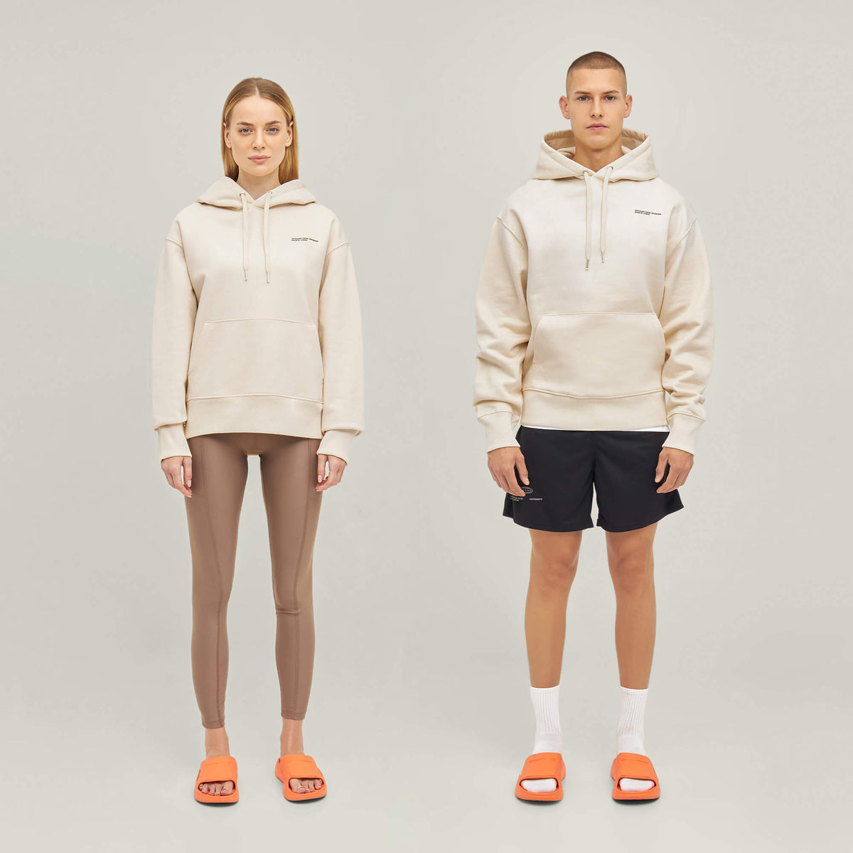 Relaxed Heavy Offcourt Hoodie - Off White