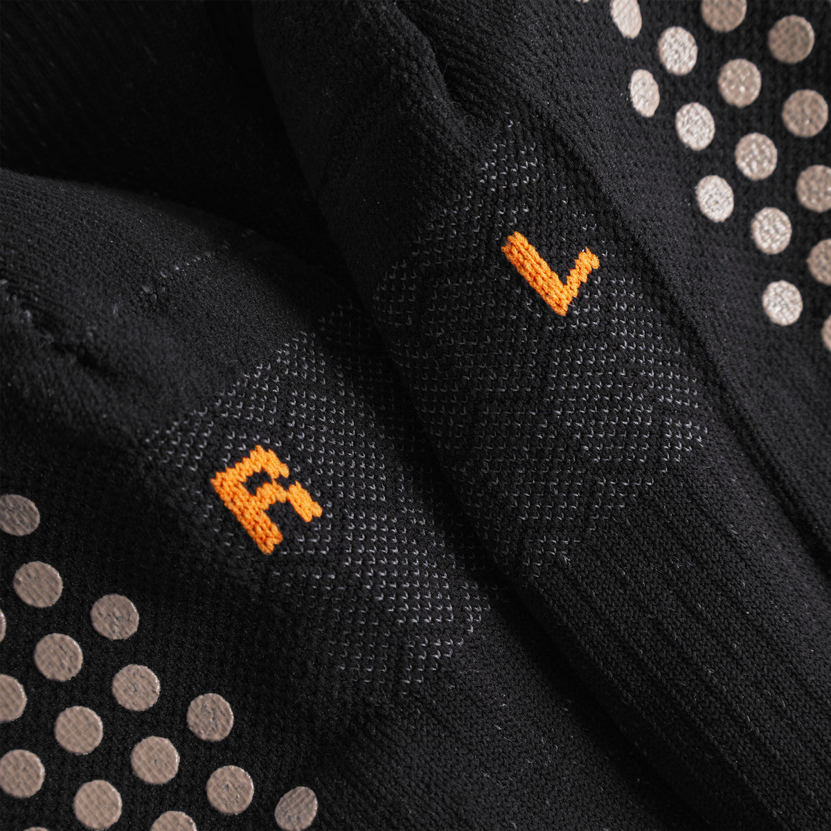 Cuera 2-Pack Grip Sock in Black, grip sole detail