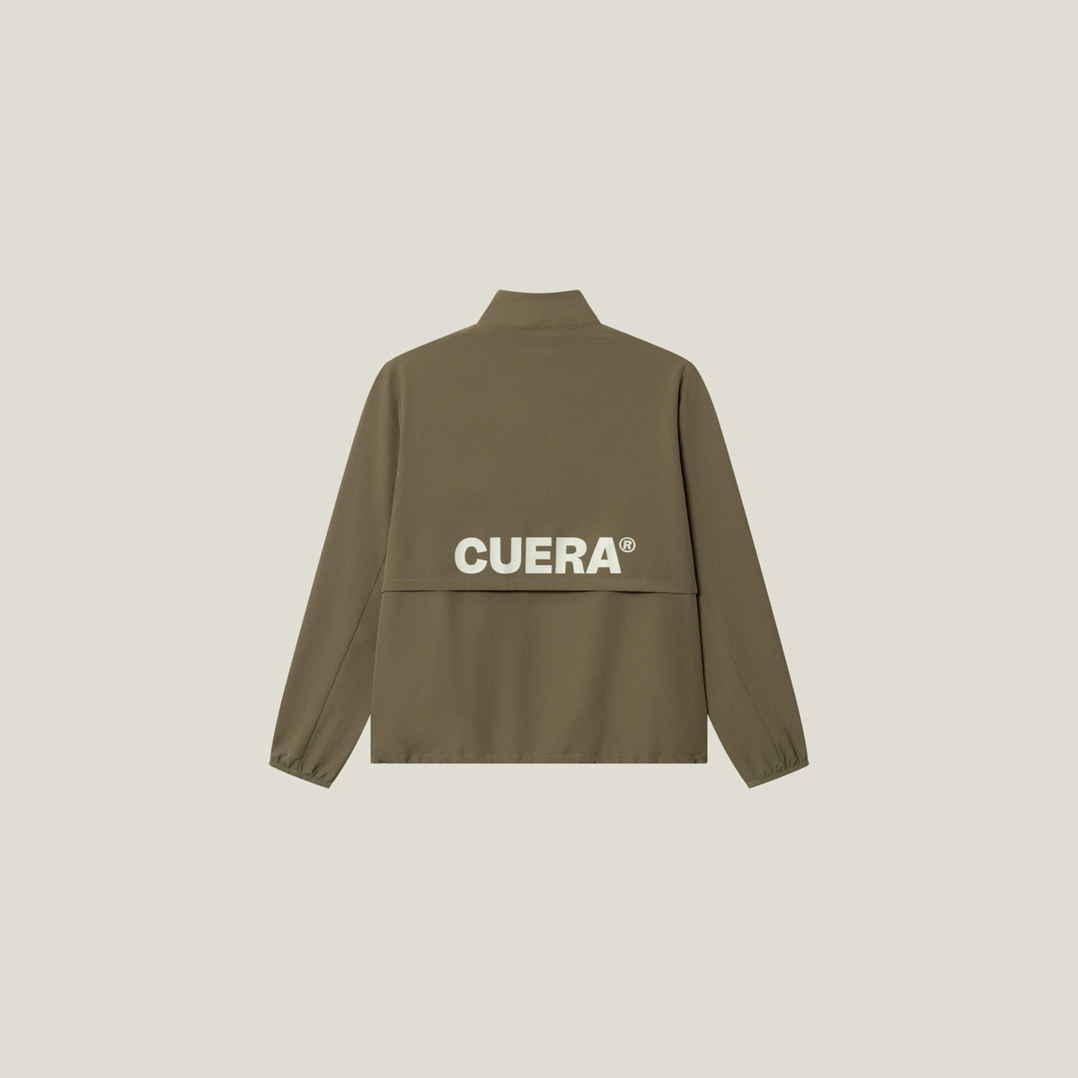 Cuera Active Cuera Track Jacket in Army, flat lay back view