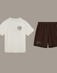 Cuera Breathe WPC Unifrom in Off White w. D. Brown, flat lay front view