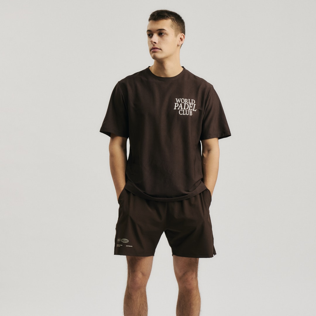Cuera Oncourt Breathe WPC T-Shirt in Dark Brown, flat lay front view