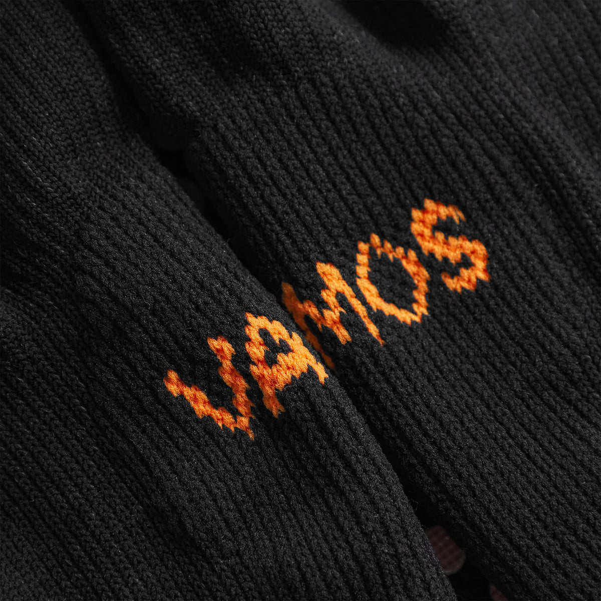 Cuera Oncourt Grip Sock in Black, logo print detail