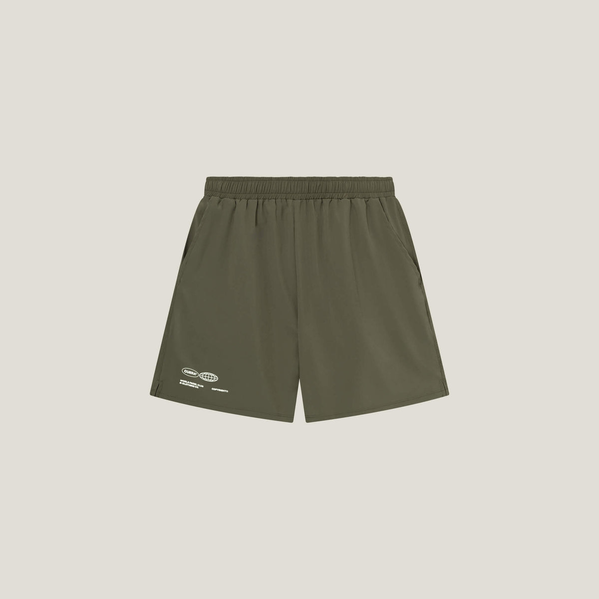 Cuera Oncourt Shorts &amp; Light Weight T-Shirt Army w. Black Bundle, flat lay front view