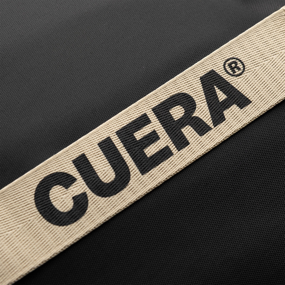 Cuera Padel Racket Sleeve in Black, logo print detail